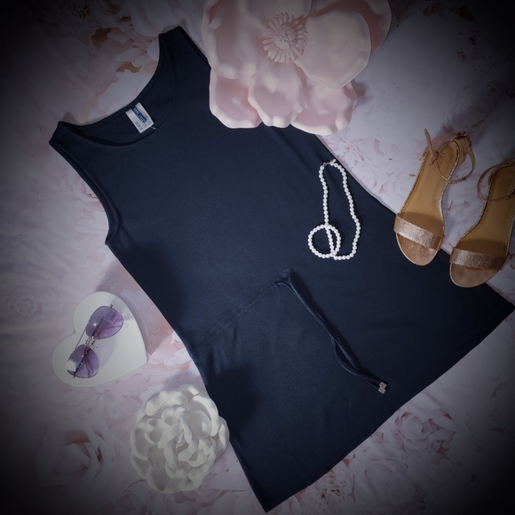 Medium Black Anne Cole Bathingsuit Cover/Dress 100% Cotton - Picture 2 of 6